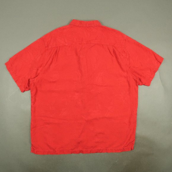 Tommy Bahama UGA Georgia Bulldogs Silk Tropic Isles Camp Shirt in Red Size XL - Picture 3 of 9